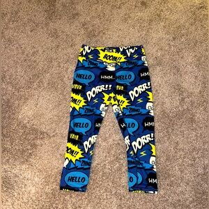 Comic print leggings